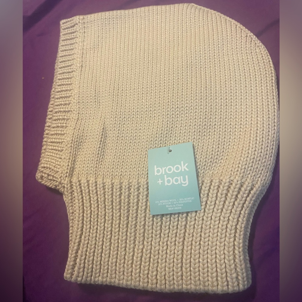 💜Brook + Bay Knitted Hooded scarf for woman knit balaclava  hooded hat